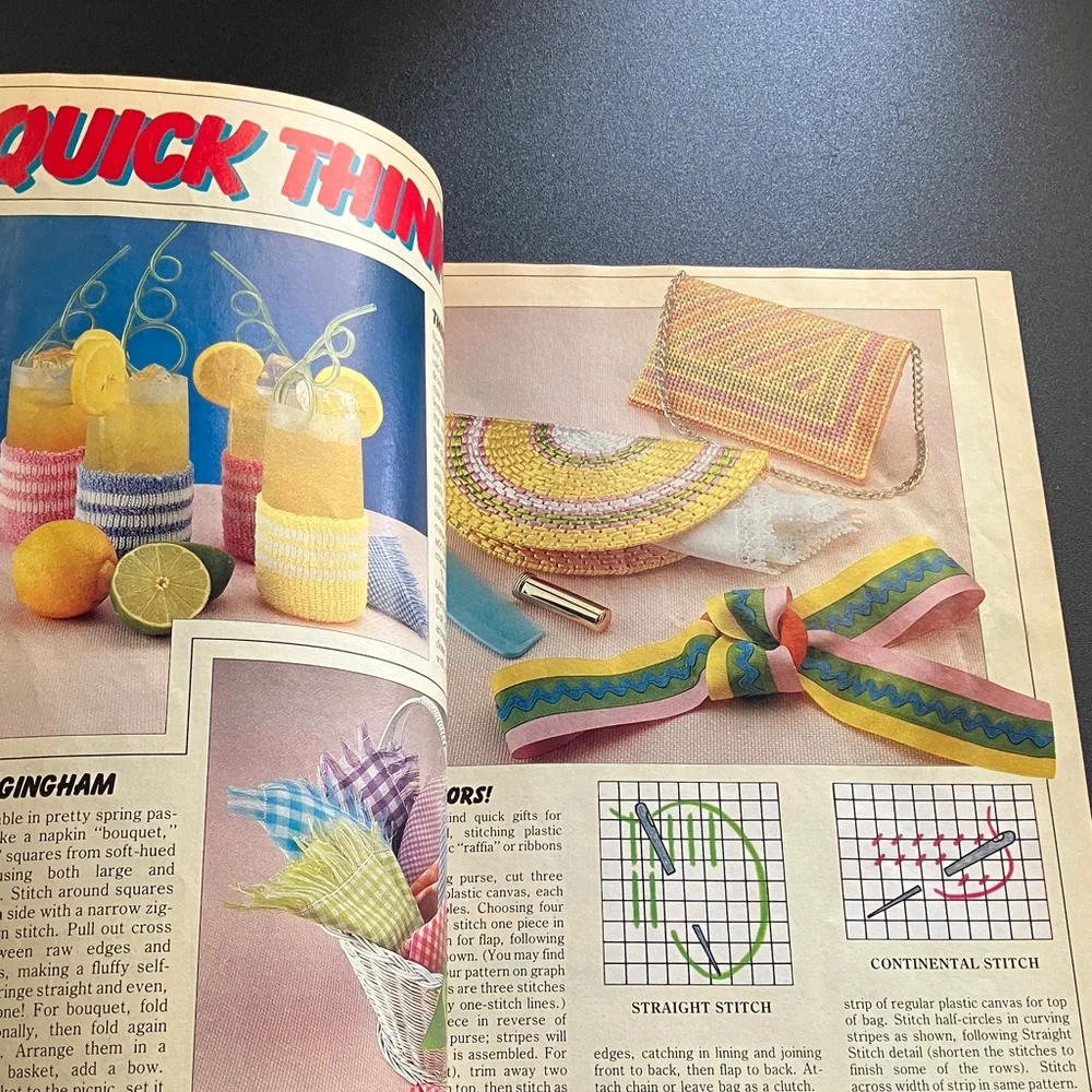 McCall's Needlework & Crafts Magazine June 1985 Sweaters Knits Hobby Summer